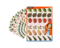 Gommette fantaisie cleopatre legumes 6 motifs 720          gommettes pochette de 24      planches a5