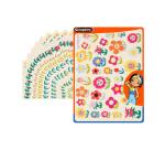 Gommette fantaisie cleopatre fleurs 6 motifs 720 gommettes pochette de 24 planches a5