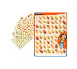 Gommette fantaisie cleopatre feuilles arbres               printemps/automne 4 motifs    1438 gommettes pochette de 24