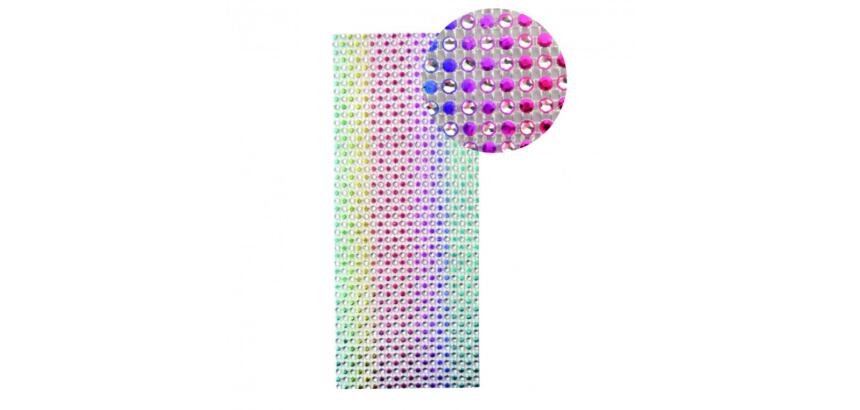 Bande strass adhesives graine creative 10x25,5cm coloris    multicolore fond clair