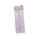 Lot bordures strass folia adhesive 25 cm 8 unites       coloris et formes assorties