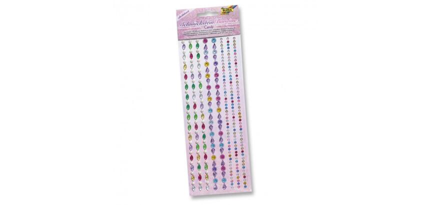 Bordure en strass 'Candy 1', autocollant