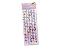 Lot bordures strass folia adhesive 25 cm 5 unites       coloris et formes assorties