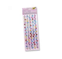 Lot bordures strass folia adhesive 25 cm 5 unites       coloris et formes assorties
