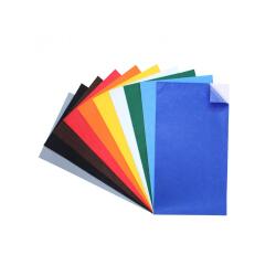 Feutrine adhesive o color 24x45cm 1mm 10 coloris        assortis lot de 10 coupons