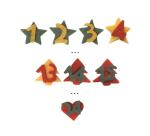 Calendrier de l avent graine creative noel chiffres en     feutrine adhesifs sachet de   24 pieces