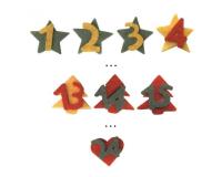 Calendrier de l avent graine creative noel chiffres en     feutrine adhesifs sachet de   24 pieces