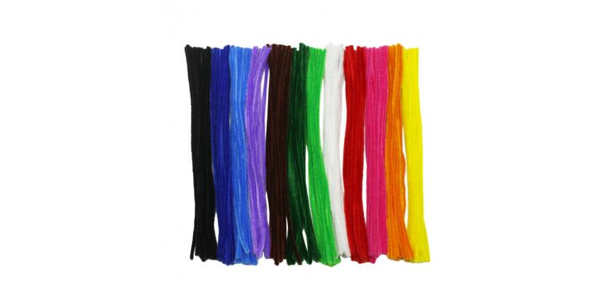Chenille o'color brins diametre 6mm longueur 30 cm   coloris lot de 180 unites