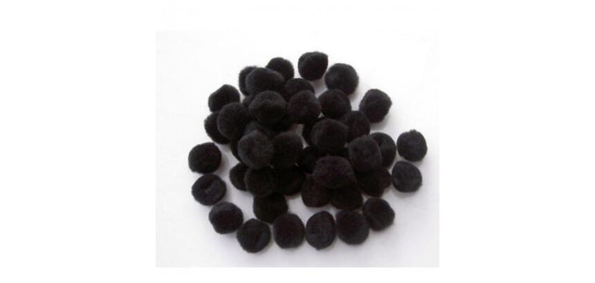Pompons a la couleur graine creative 15 mm 45 pieces      coloris noir