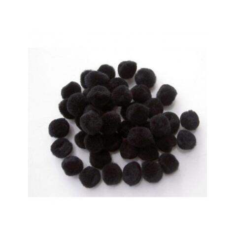 Pompons a la couleur graine creative 15 mm 45 pieces      coloris noir