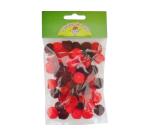 Pompons a la couleur graine creative 15 mm 45 pieces      coloris rouge