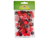 Pompons a la couleur graine creative 15 mm 45 pieces      coloris rouge