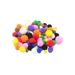 Pompon o color tailles et coloris assortis lot de 300   pieces