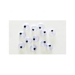 Yeux mobiles graine creative forme ronde coloris noir non  adhesifs 5mm 20 pieces
