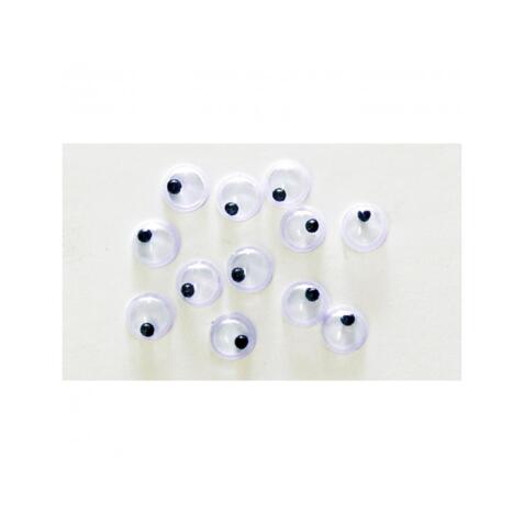 Yeux mobiles graine creative forme ronde coloris noir non  adhesifs 5mm 20 pieces
