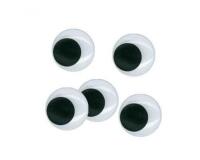 Yeux mobiles graine creative forme ronde coloris noir non  adhesifs 9mm 100 pieces