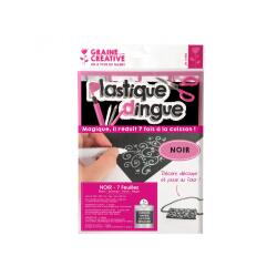 Plastique fou o color a decouper retractable four     150 c 20x30cm coloris noir    pochette de 7 feuilles