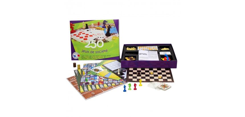 Jeu de societe culture club coffret 250 jeux de societe   echecs dames petitis chevaux  etc
