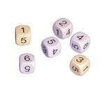 Jeu de 6 des culture club chiffres de 1 a 6 16 mm