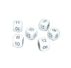 Jeu de 6 des culture club chiffres 7 a 12 16 mm