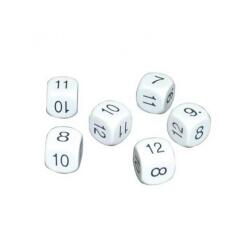 Jeu de 6 des culture club chiffres 7 a 12 16 mm