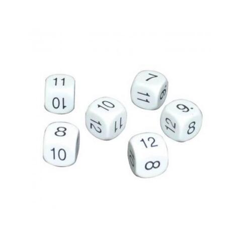 Jeu de 6 des culture club chiffres 7 a 12 16 mm