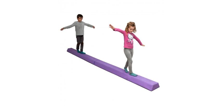 Poutre equilibre culture club parcours de motricite polyester pvc base anti-derapante mousse haute densite