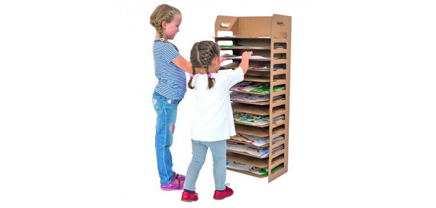 Seche dessin culture club en carton 14 etageres