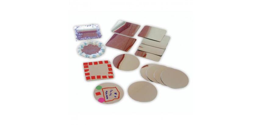Lot de miroirs ronds et carres henbea 10x10 cm 16     unites