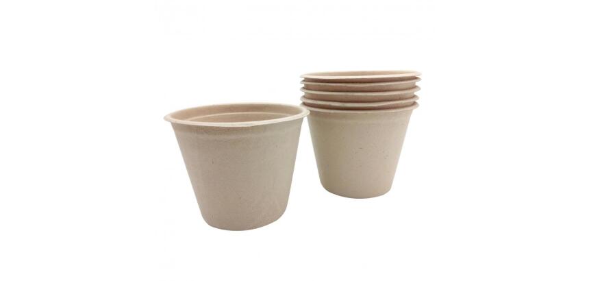 Lot de pots en cellulose culture club 100% organique   et recyclable contenance      425ml 10 unites