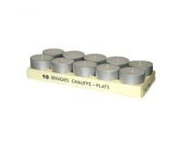 Lot de bougies chauffe-plat culture club avec socle metal 10 unites