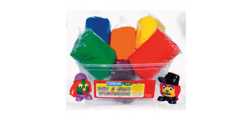 Lot de pate a modeler culture club a jouer pate vegetale    inodore reutilisable boite    hermetique 500 g 6 pots