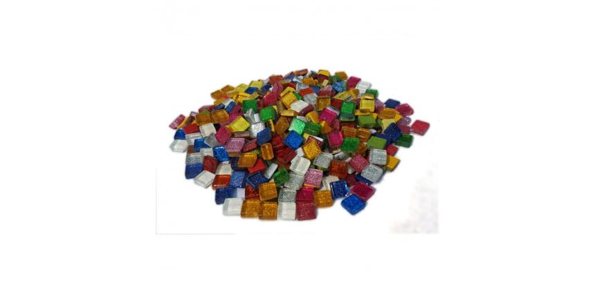 Mosaique eclat de verre culture club 1x1cm pailletes  pot de 500g coloris assortis