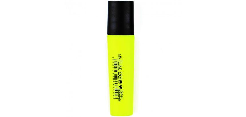 Surligneur plat recycle ulmann pointe biseautee trait de 1.5 a 5 mm corps pp        coloris jaune