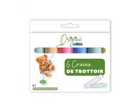 Etui craies de trottoir ulmann 6 unites coloris       assortis