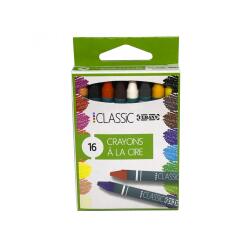 Etui crayons cire economique ulmann 90 mm 16 unites        coloris assortis