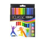 Pochette feutres de coloriage ulmann pointe large bloquee   12 unites coloris assortis