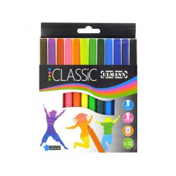 Pochette feutres de coloriage ulmann pointe large bloquee   12 unites coloris assortis