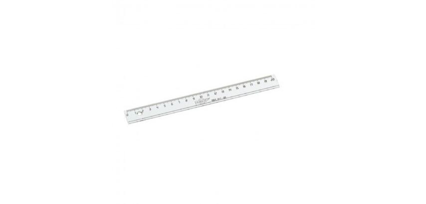 Regle faibo plastique incolore 20 cm