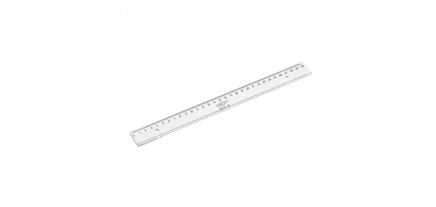 Regle faibo plastique incolore 30 cm