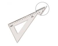 Equerre faibo plastique incolore 45  hypotenuse 20 cm