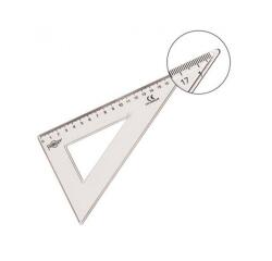 Equerre faibo plastique incolore 45  hypotenuse 20 cm
