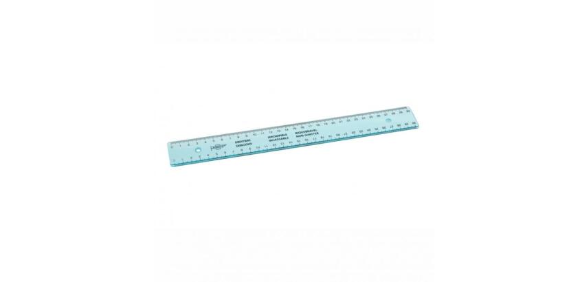 Regle faibo plastique incolore 30 cm