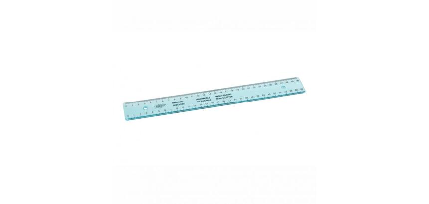 Regle faibo plastique incolore 30 cm