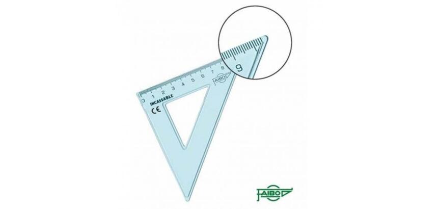 Equerre incassable faibo 45 hypotenuse 16 cm