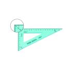 Equerre incassable faibo double graduation 60  21 cm