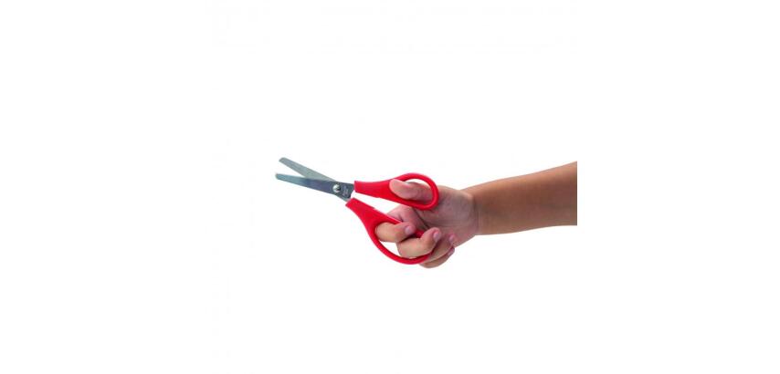 Ciseau scolaire faibo droitier anneaux asymetriques bouts ronds 13.5cm