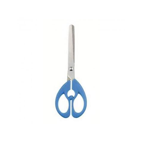Ciseau bureau faibo acier inoxydable anneaux plastique  bouts ronds tous usages 17cm