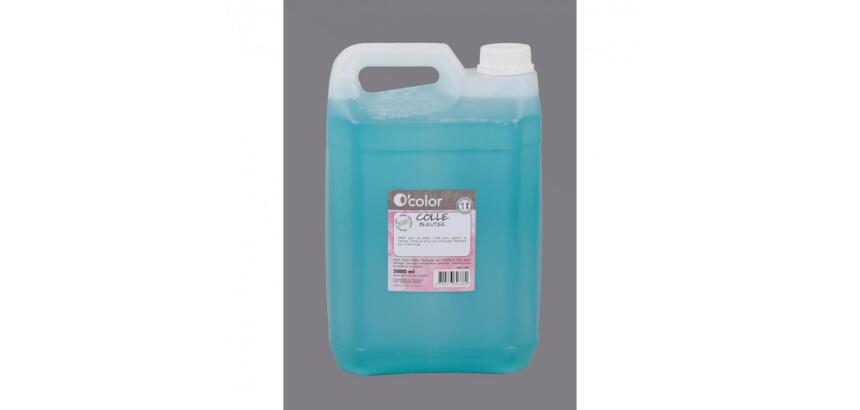 Colle naturelle o color invisible norme en 71 7       papier carton coloris bleu    bidon 5l