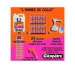 Colle transparente cleopatre sans solvant base eau         classpack 24 flacons 80g 5kg  colle transparente + 1 pompe